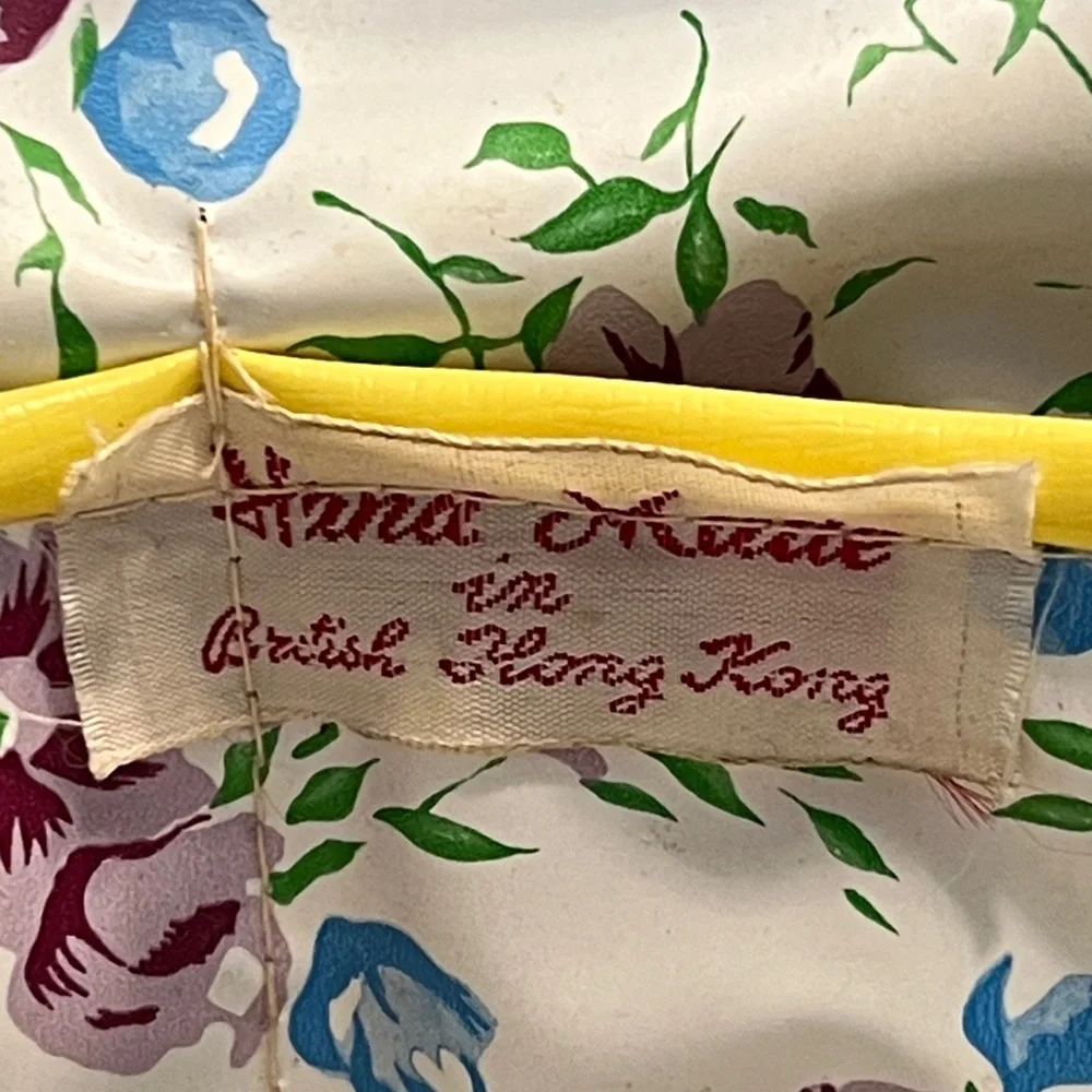 BRITISH OF HONG KONG Vintage Handmade White Wicker Purse - Picture 16 of 17